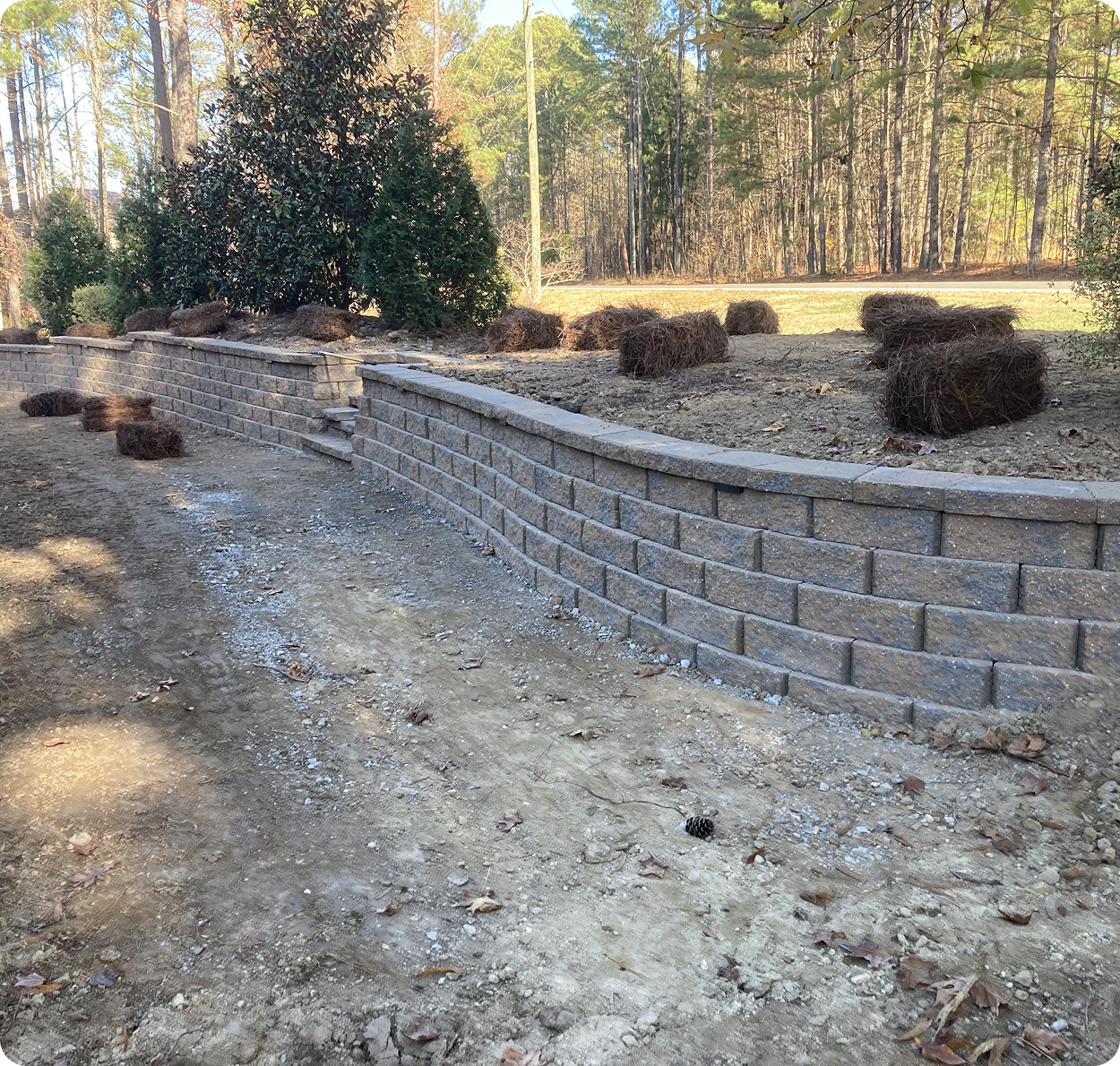 Rectangle Retaining Wall Retaining Wall Installation in Apex & Cary, NC | Block & Garden Walls